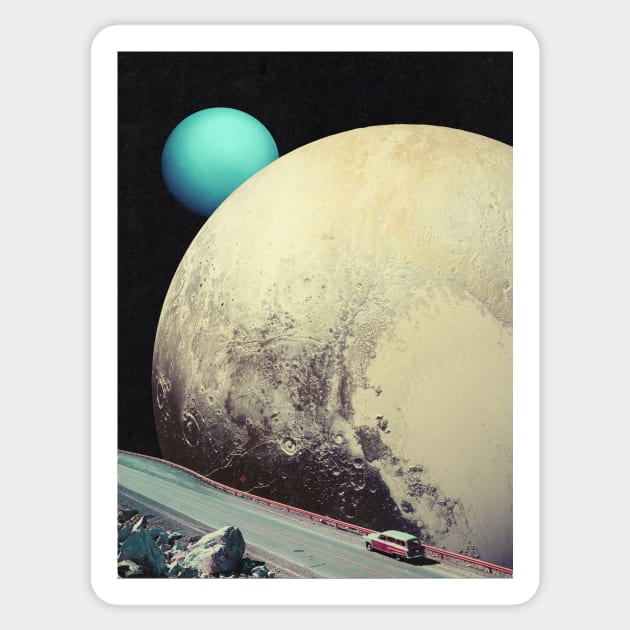 Old Friend Pluto - Space Aesthetic, Retro Futurism, Sci Fi Sticker by jessgaspar